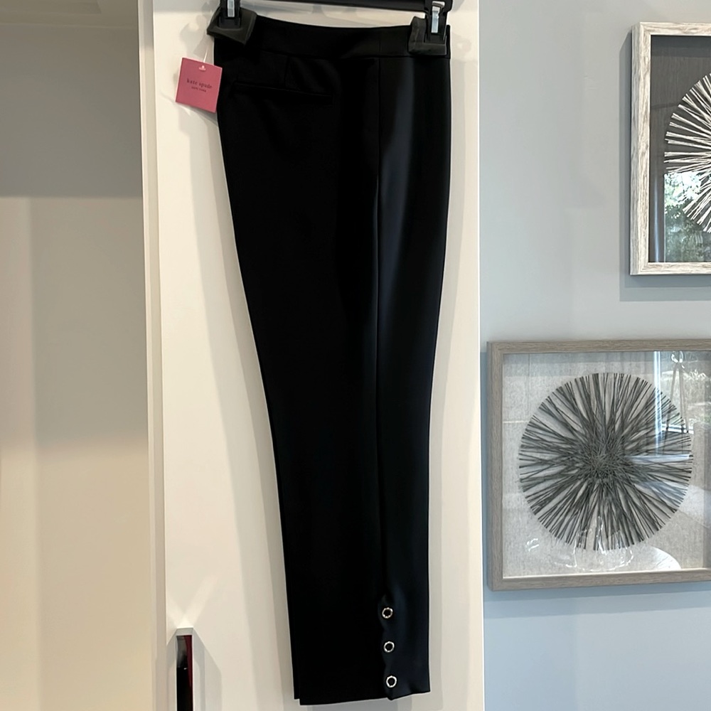 Black, Kate Spade side snap pant sz 6